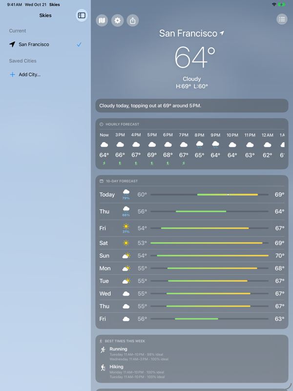 Skies on iPad